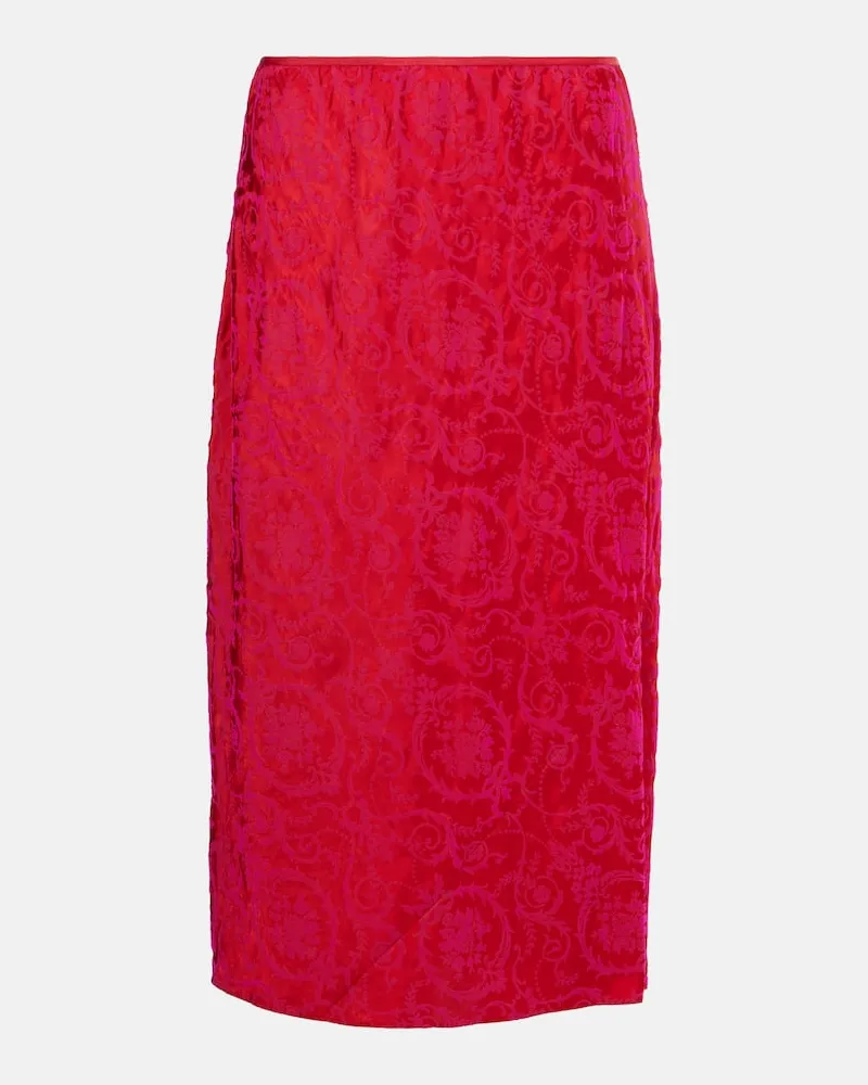 Dries van Noten Bedruckter Bleistiftrock Pink