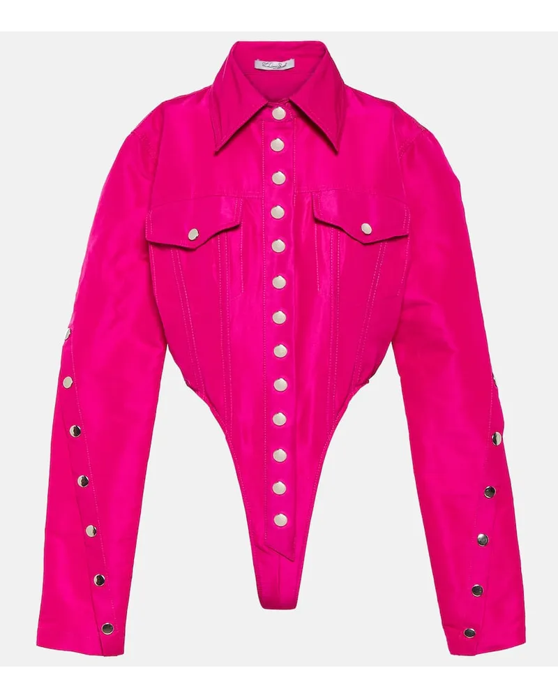 LaQuan Smith Body aus Satin Pink