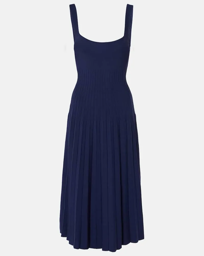 STAUD Midikleid Ellison aus Strick Schwarz