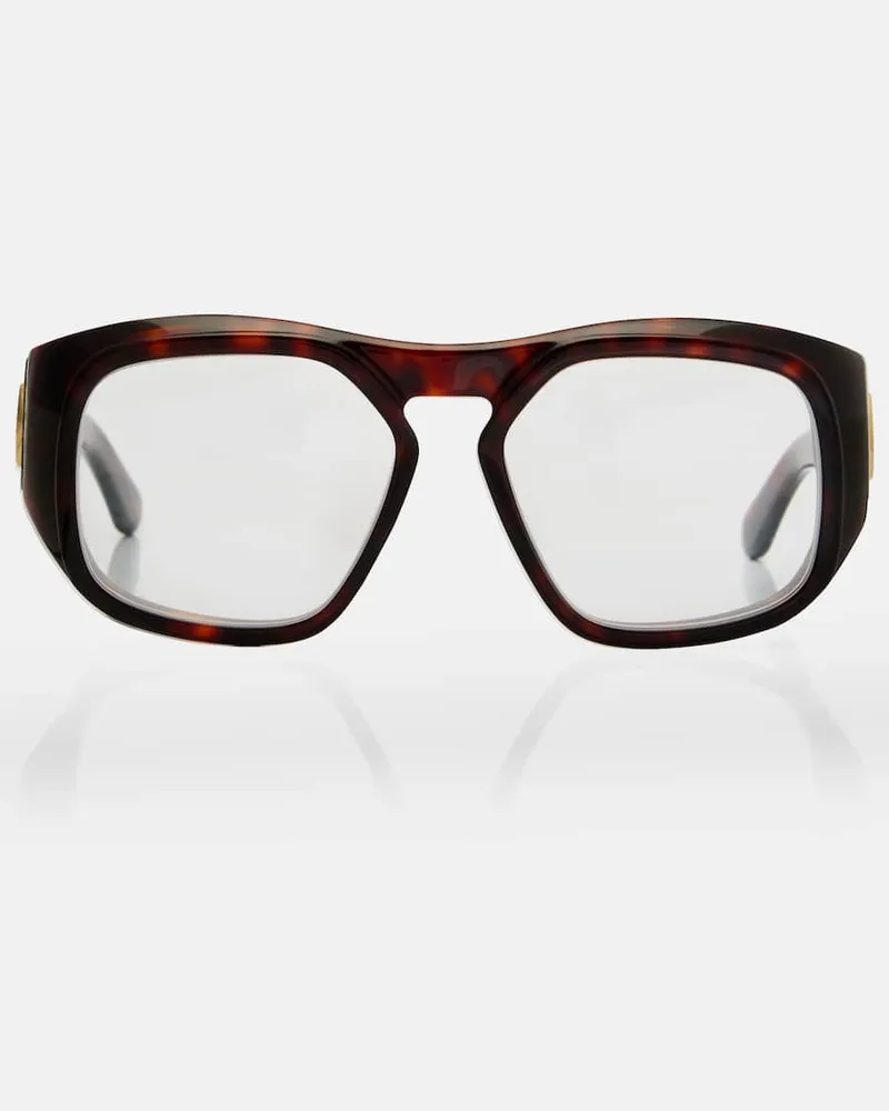 Valentino Garavani Eckige Brille VLogo Braun