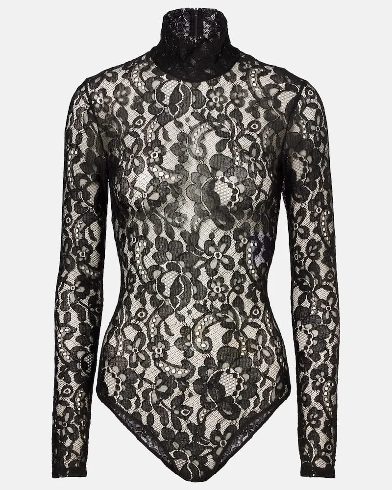 Valentino Garavani Body aus Spitze Schwarz