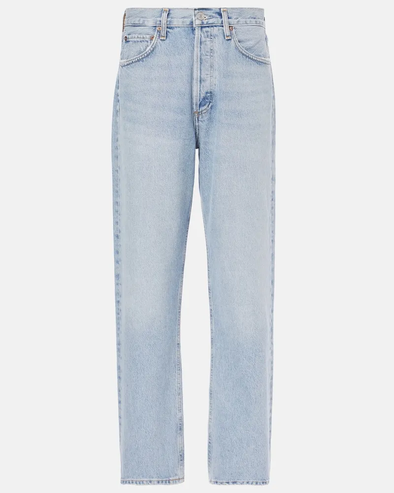 AGOLDE Mid-Rise Straight Jeans 90’s Blau