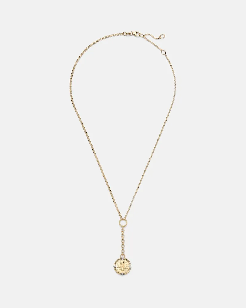 FOUNDRAE Halskette Infinite Gratitude aus 18kt Gelbgold mit Diamanten Gold