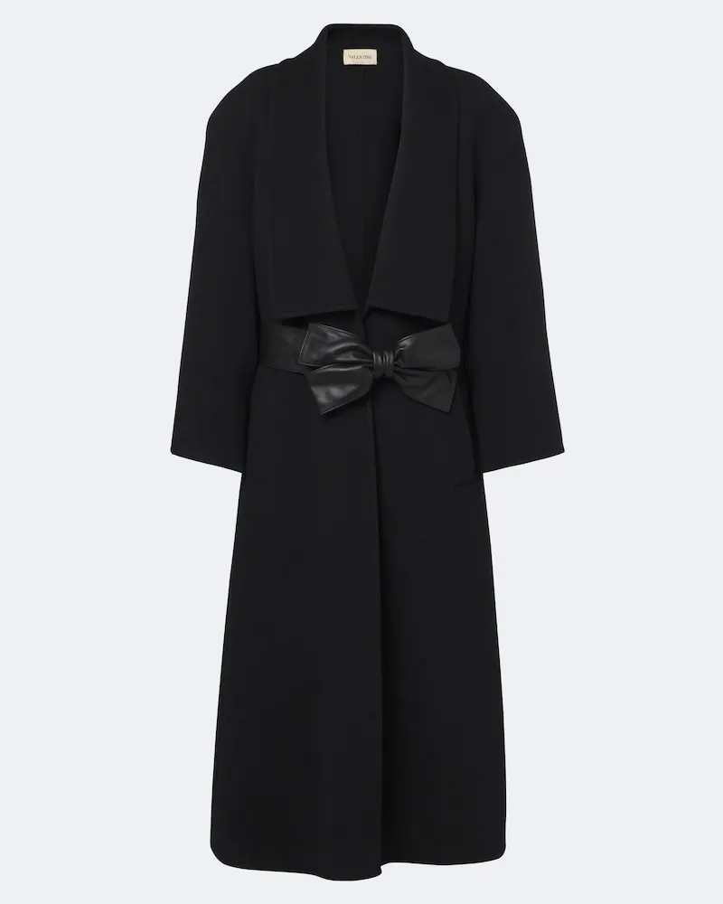 Valentino Garavani Mantel aus Wolle und Kaschmir Schwarz