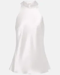 GALVAN Bridal Top aus Satin Weiss