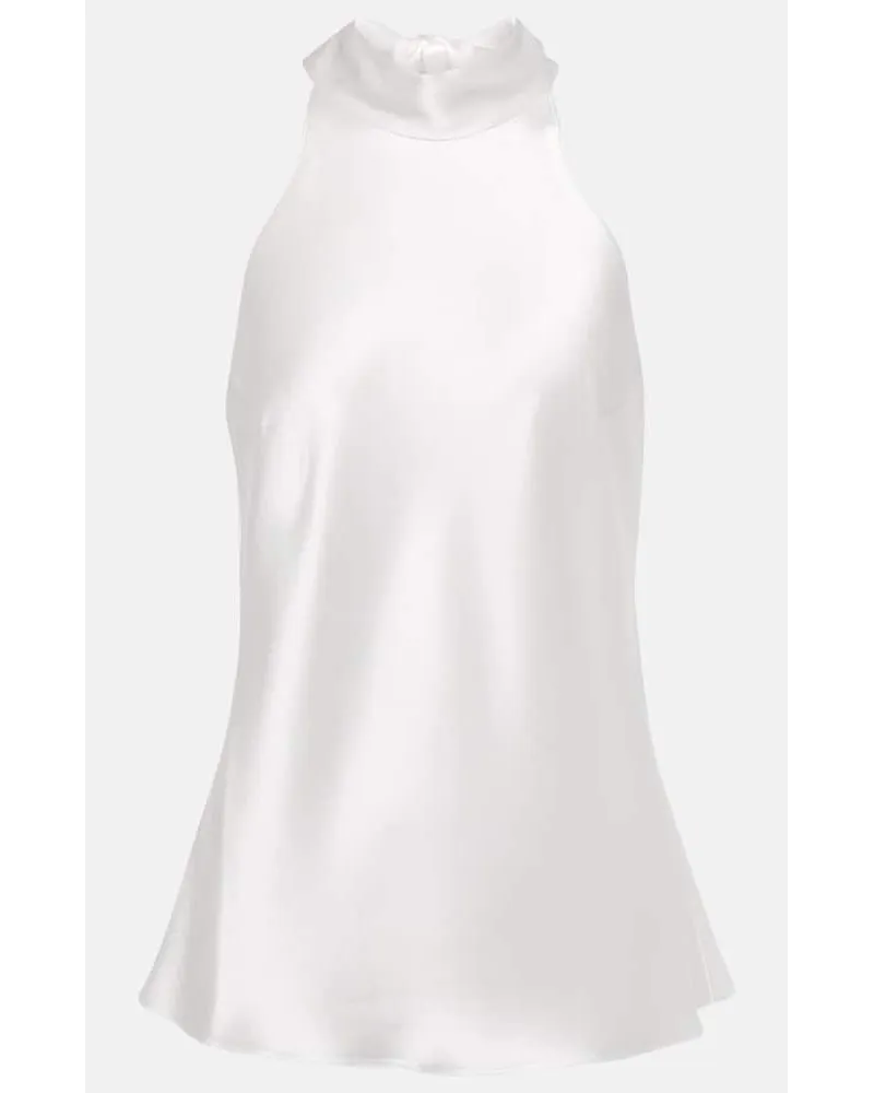 GALVAN Bridal Top aus Satin Weiss