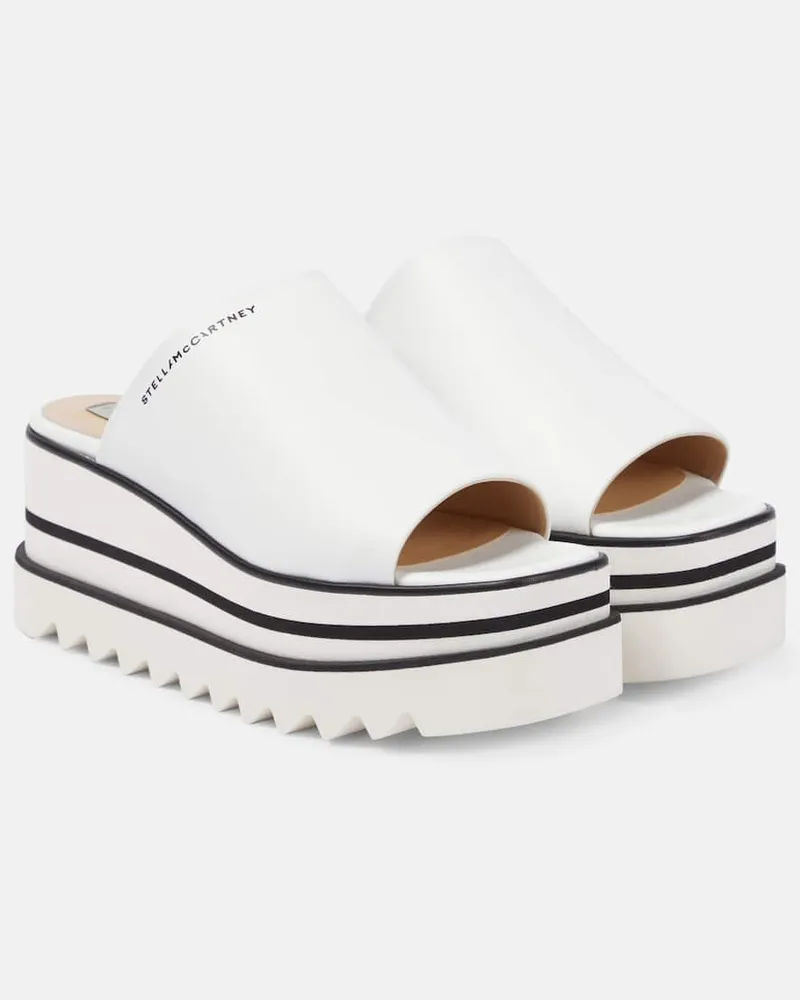 Stella McCartney Plateau-Pantoletten Sneak-Elyse Weiß