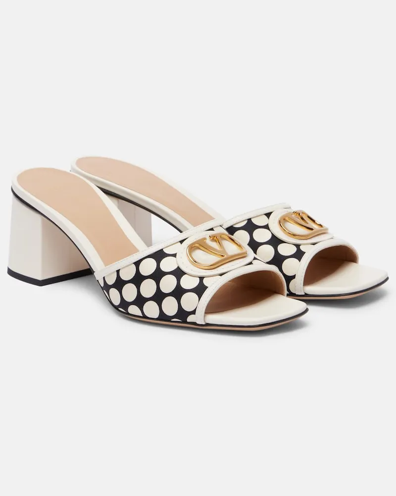 Valentino Garavani Pantoletten Plus De Pois VLogo a Weiß