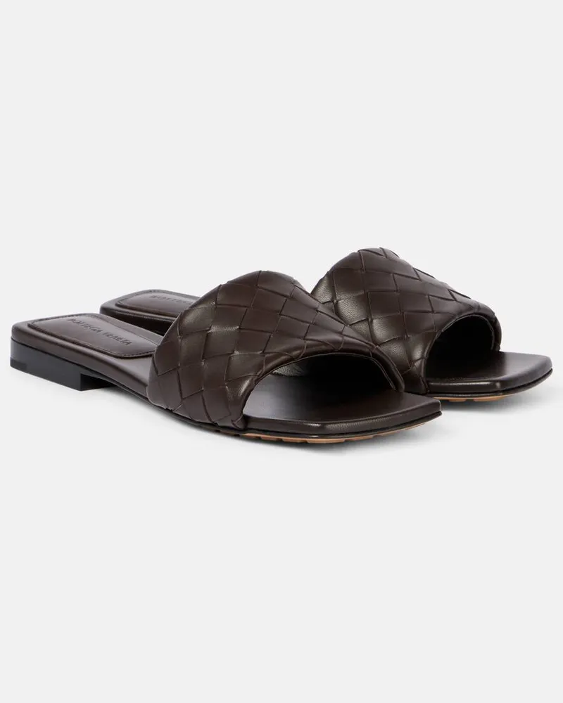 Bottega Veneta Pantoletten Parco aus Leder Braun