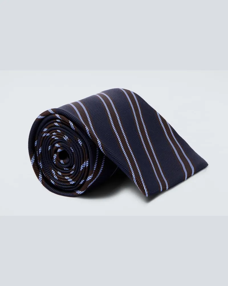 Junya Watanabe Krawatte aus Seide Blau