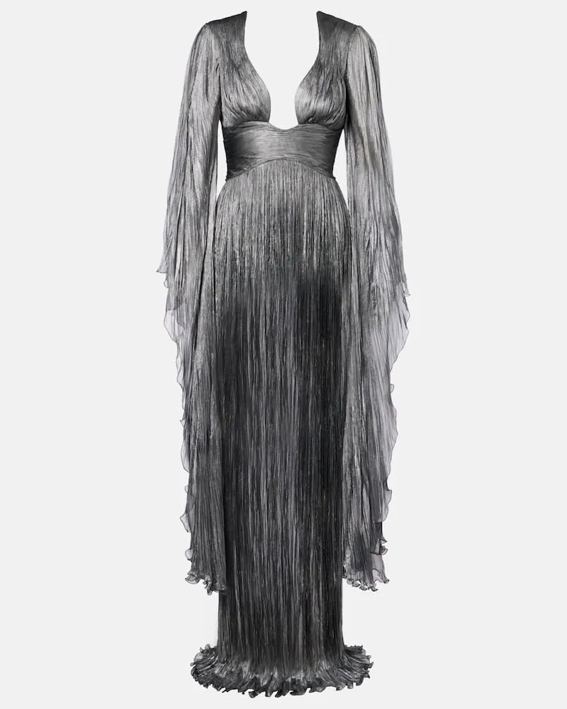 Maria Lucia Hohan Robe Catia aus Seide Silber