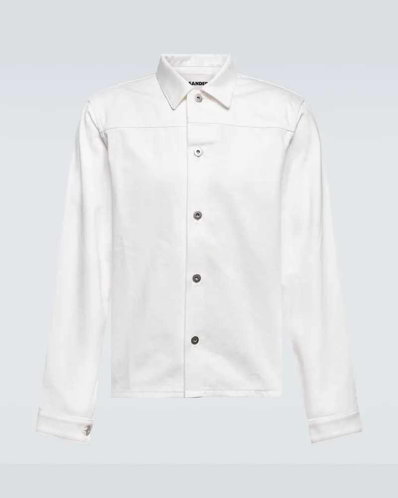 Jil Sander Hemdjacke aus Baumwolle Weiß