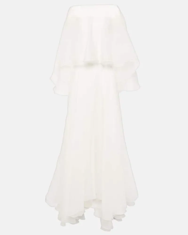 Maticevski Bridal Robe Dhalia aus Seide Weiã