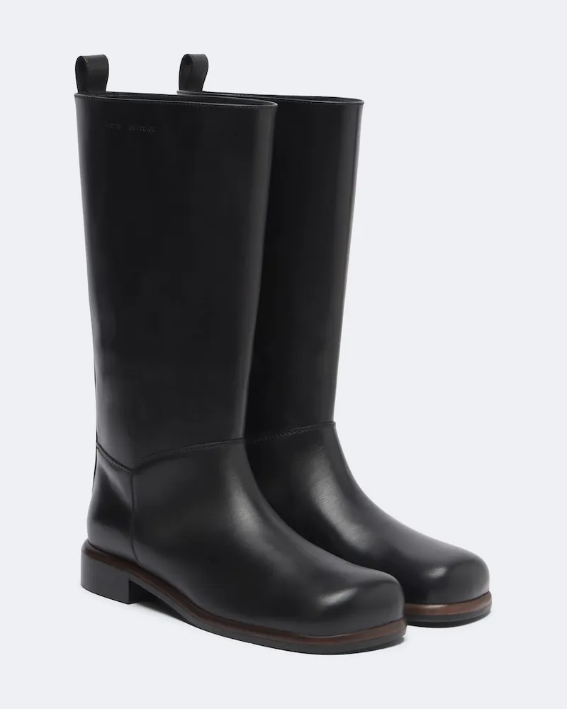 Proenza Schouler Stiefel Esme aus Leder Schwarz