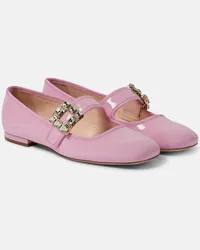 Roger Vivier Ballerinas Tres Vivier aus Lackleder Pink