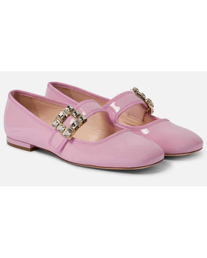 Roger Vivier Ballerinas Tres Vivier aus Lackleder Pink