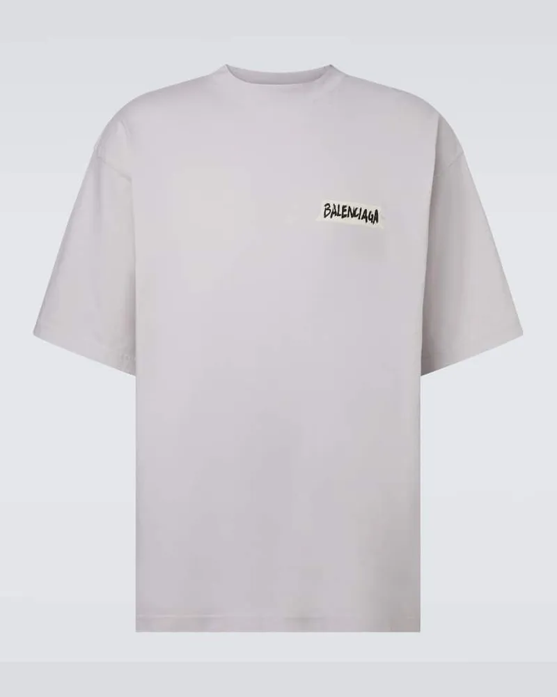 Balenciaga T-Shirt aus Baumwoll-Jersey Grau