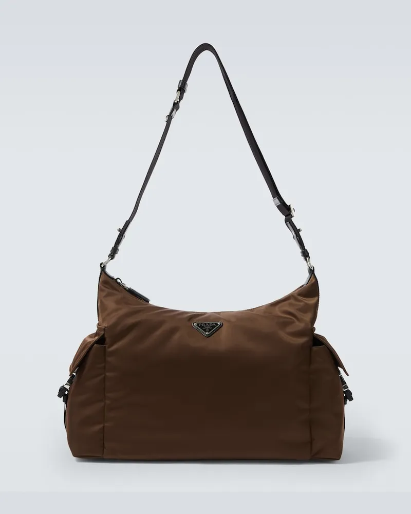Prada Schultertasche Prada Explore aus Re-Nylon Braun