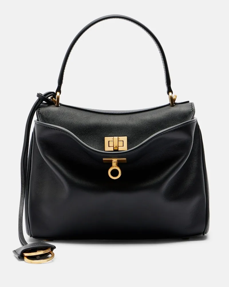 Balenciaga Tote Bag Rodeo Mini aus Leder Schwarz