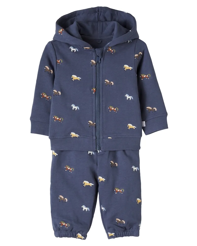 Stella McCartney Kids Baby Besticktes Set aus Hoodie und Sweatpants Blau