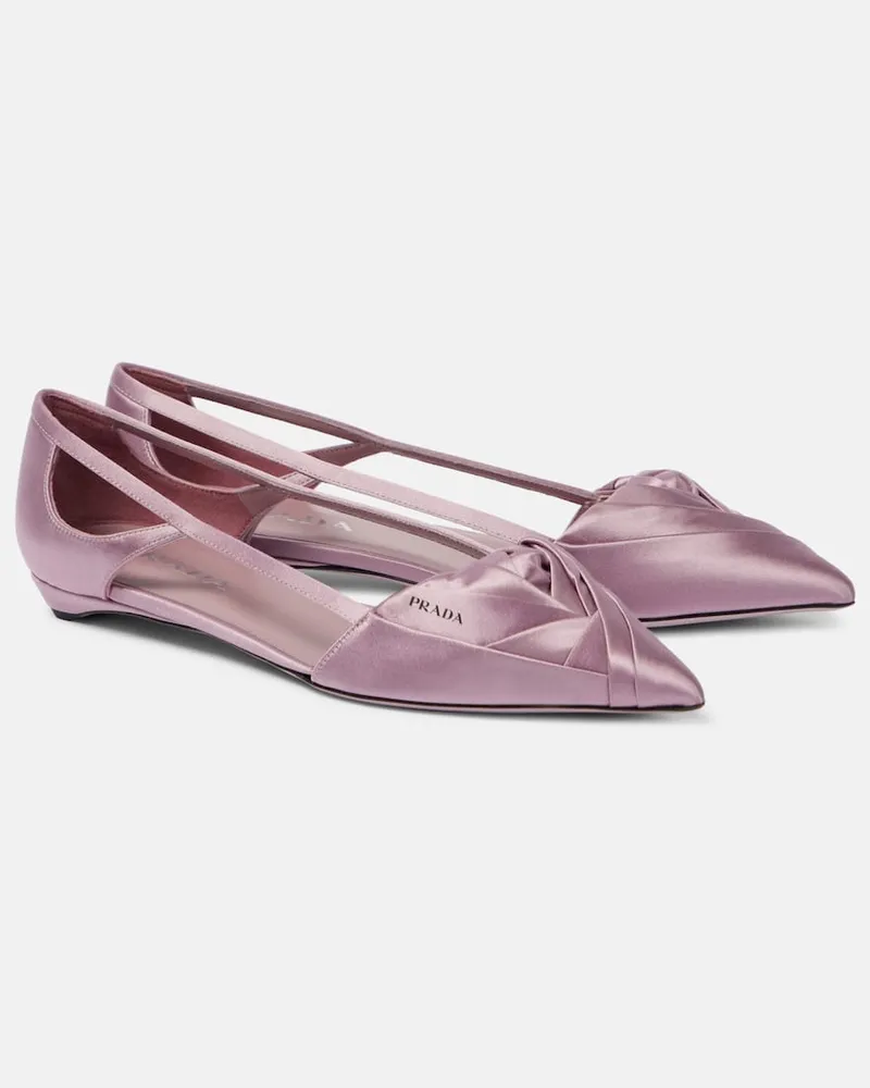 Prada Ballerinas aus Satin Rosa