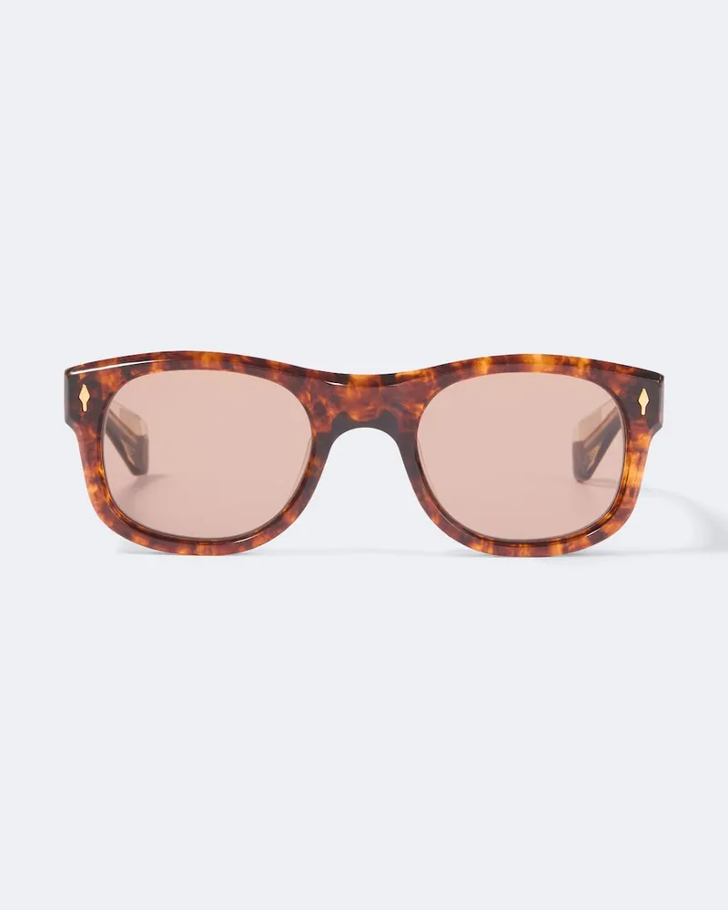Jacques Marie Mage Eckige Sonnenbrille Amilcar Braun
