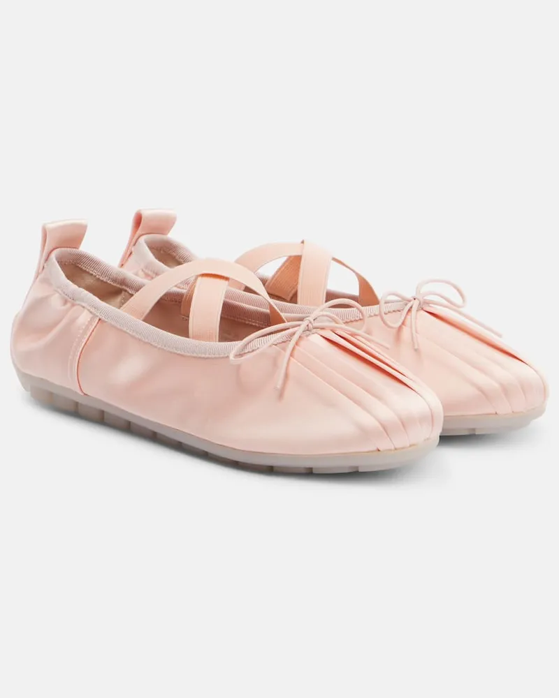 Simone Rocha Ballerinas Ballerina Grip aus Satin Rosa