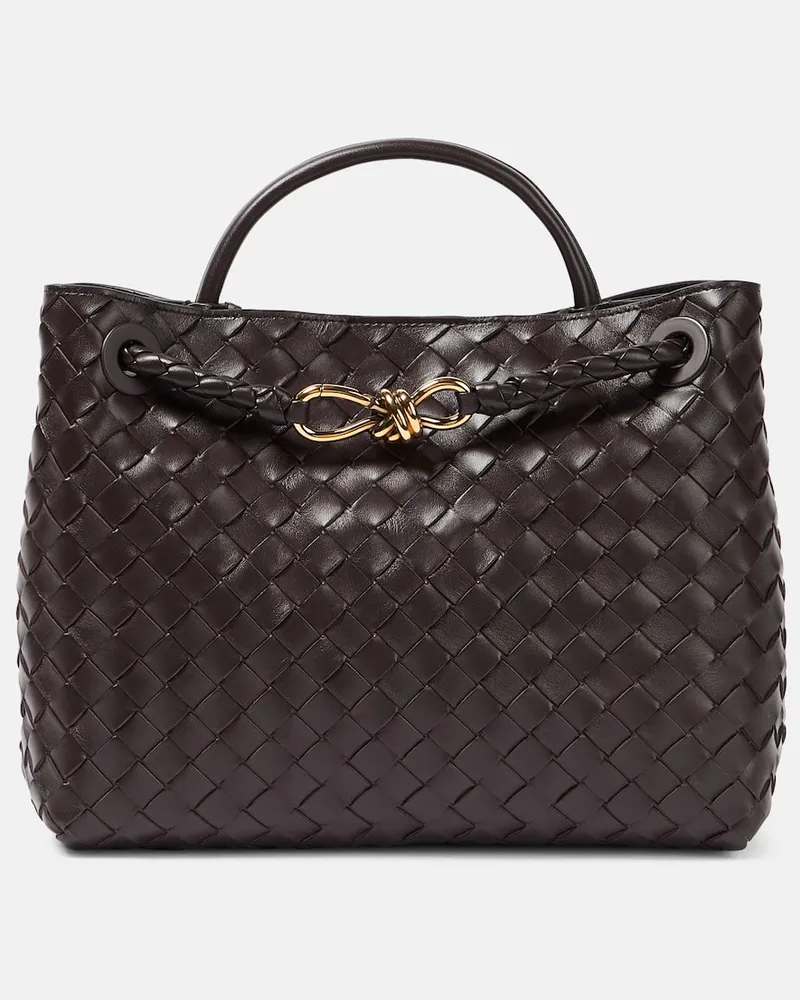 Bottega Veneta Tote Andiamo Medium aus Leder Braun