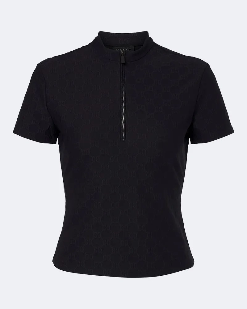 Gucci Top GG aus Jacquard Schwarz