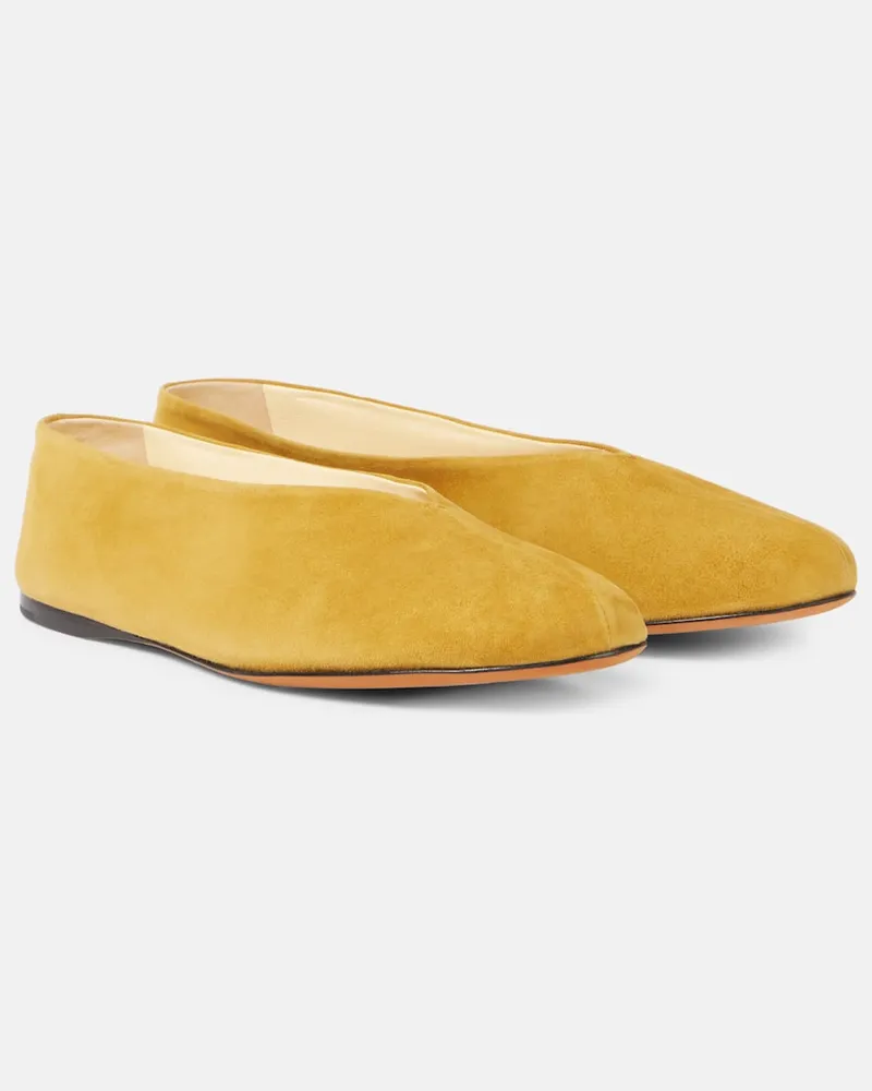 Proenza Schouler Ballerinas Tee aus Veloursleder Gelb