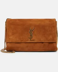 Saint Laurent Wendbare Schultertasche Kate Medium Braun