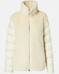 Moncler Daunenjacke Oiron aus Faux Shearling Weiss