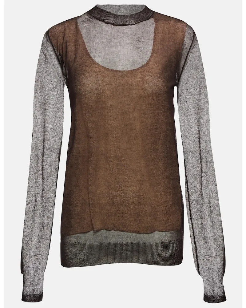 TOD'S Pullover aus einem Baumwollgemisch Braun