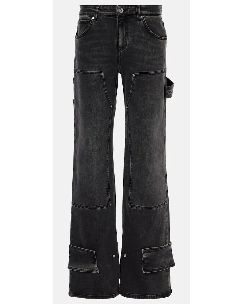 Blumarine Low-Rise Straight Jeans Schwarz