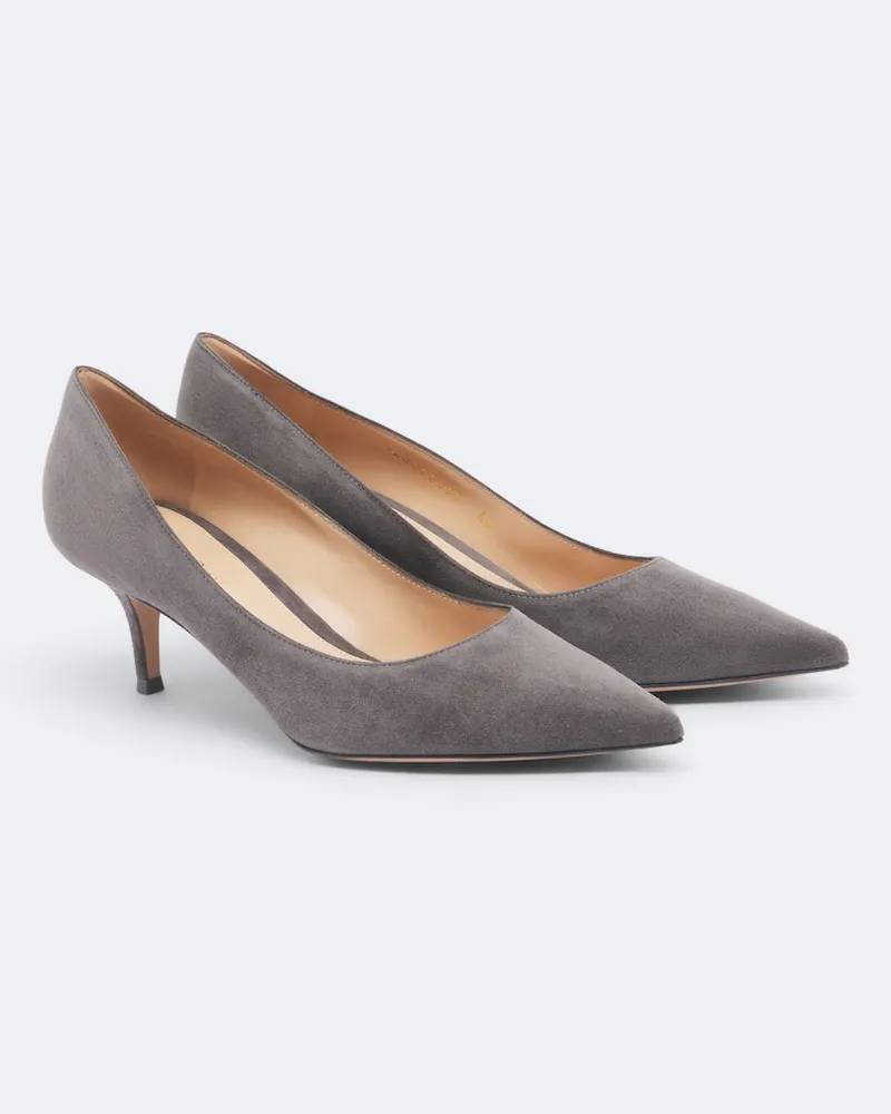 Gianvito Rossi Pumps Gianvito aus Veloursleder Grau
