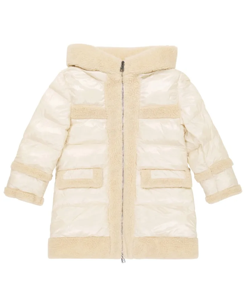 Woolrich Wattierter Mantel mit Teddyfleece Beige