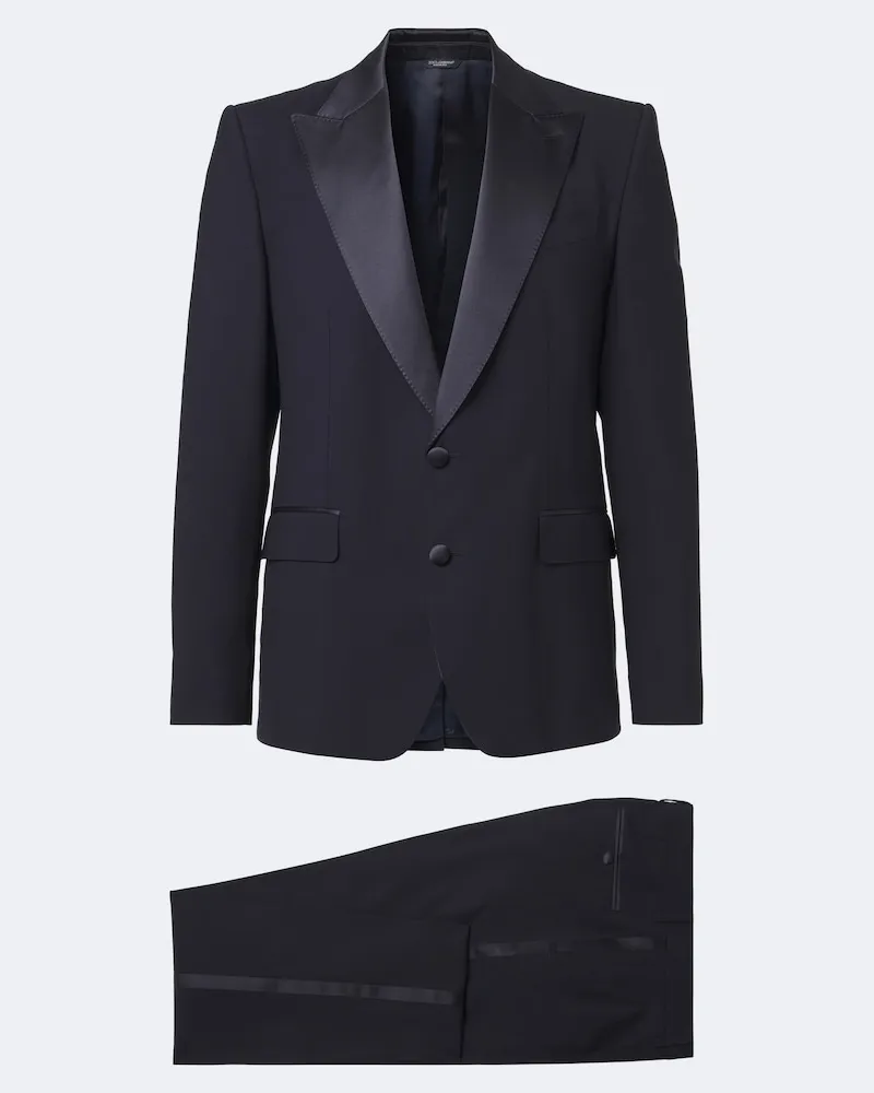 Dolce & Gabbana Smoking aus einem Wollgemisch Blau