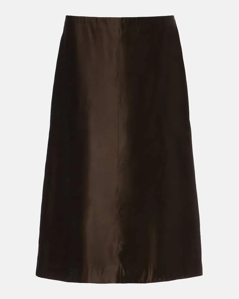 KHAITE Midirock Nania aus Twill Braun