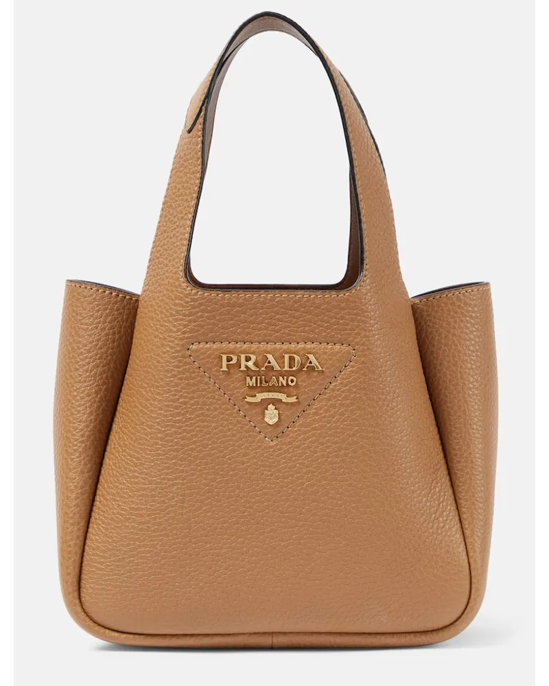 Prada Tote Mini aus Leder Braun