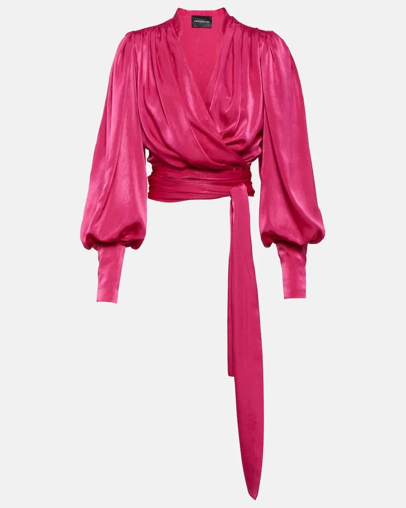 COSTARELLOS Top Mouglalis aus Satin Rosa