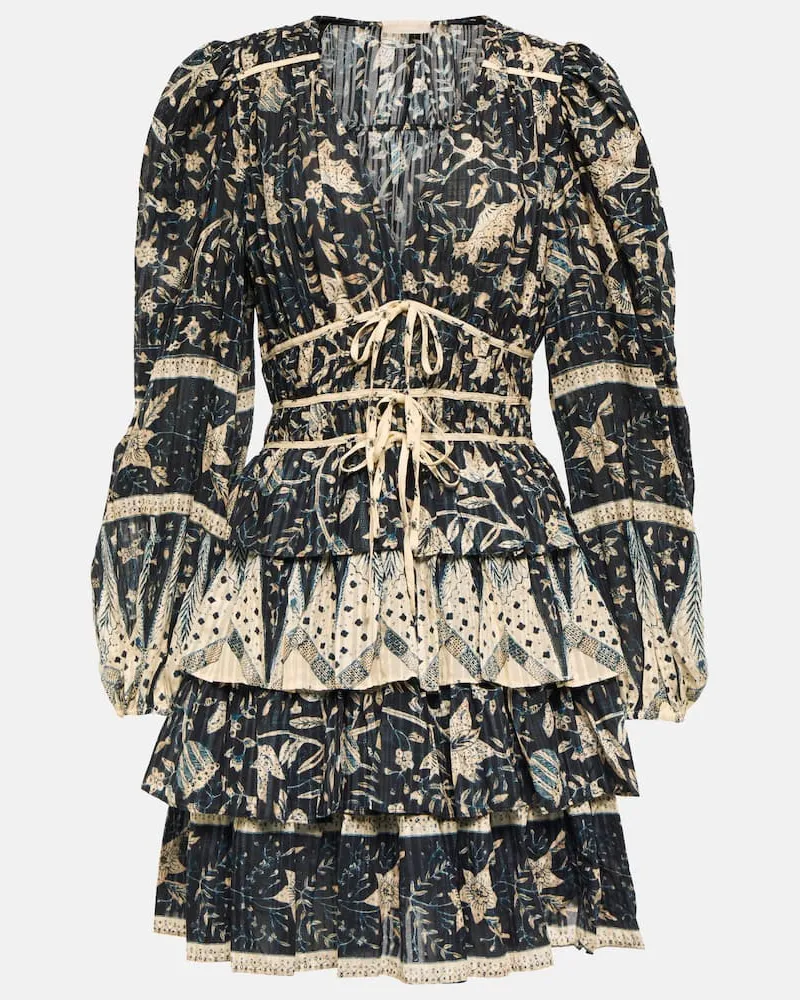 Ulla Johnson Minikleid Nina aus einem Baumwollgemisch Multicolor