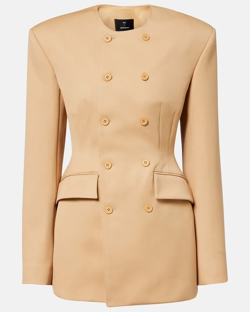 WARDROBE.NYC Minikleid RHW Beige