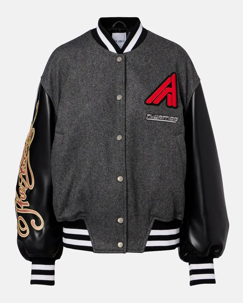 ATTICO Collegejacke aus einem Wollgemisch Grau