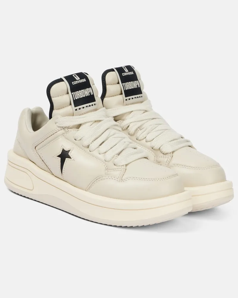 Rick Owens X Converse Sneakers Turbowpn aus Leder Grau