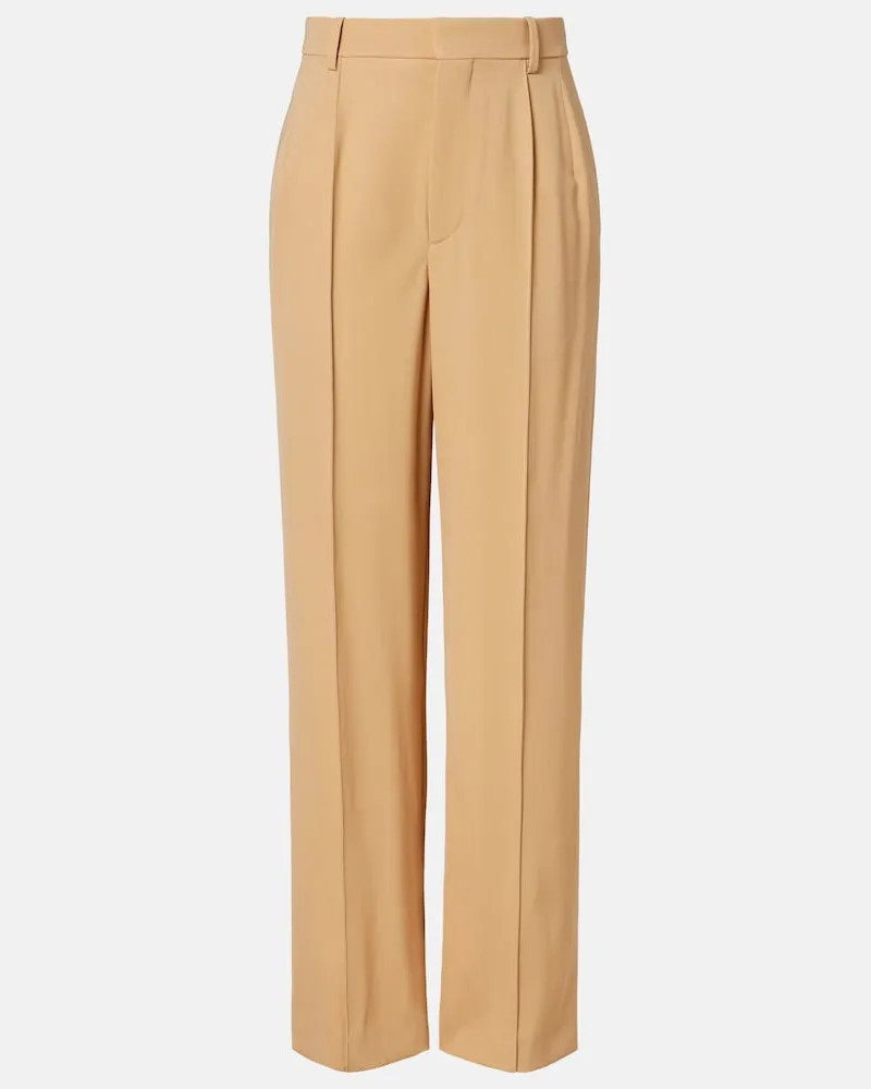 WARDROBE.NYC Weite Hose RHW aus Wolle Beige