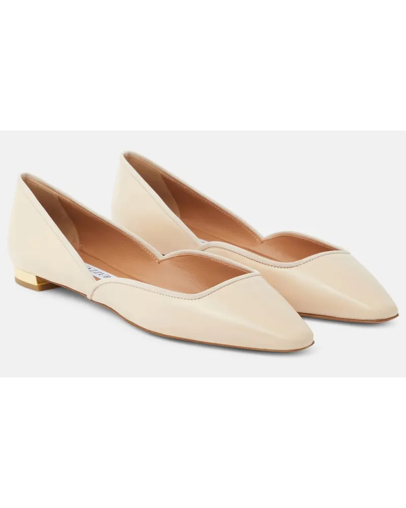 Aquazzura Ballerinas Maia aus Leder Beige