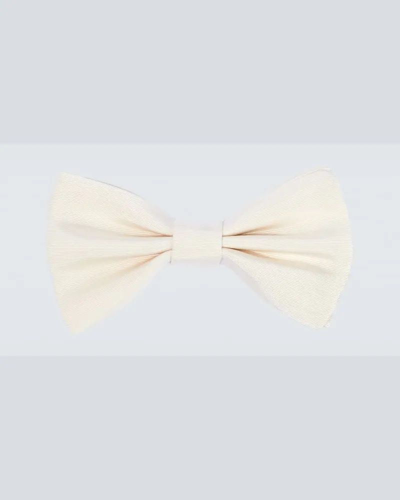 Loro Piana Fliege aus Seiden-Faille Weiã