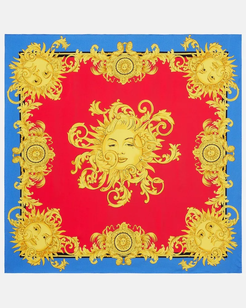 Versace Tuch aus Seiden-Twill Multicolor