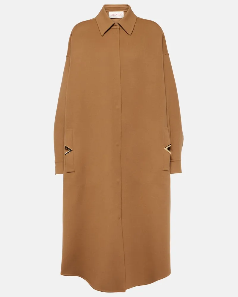 Valentino Garavani Mantel VGold aus Wolle und Kaschmir Braun