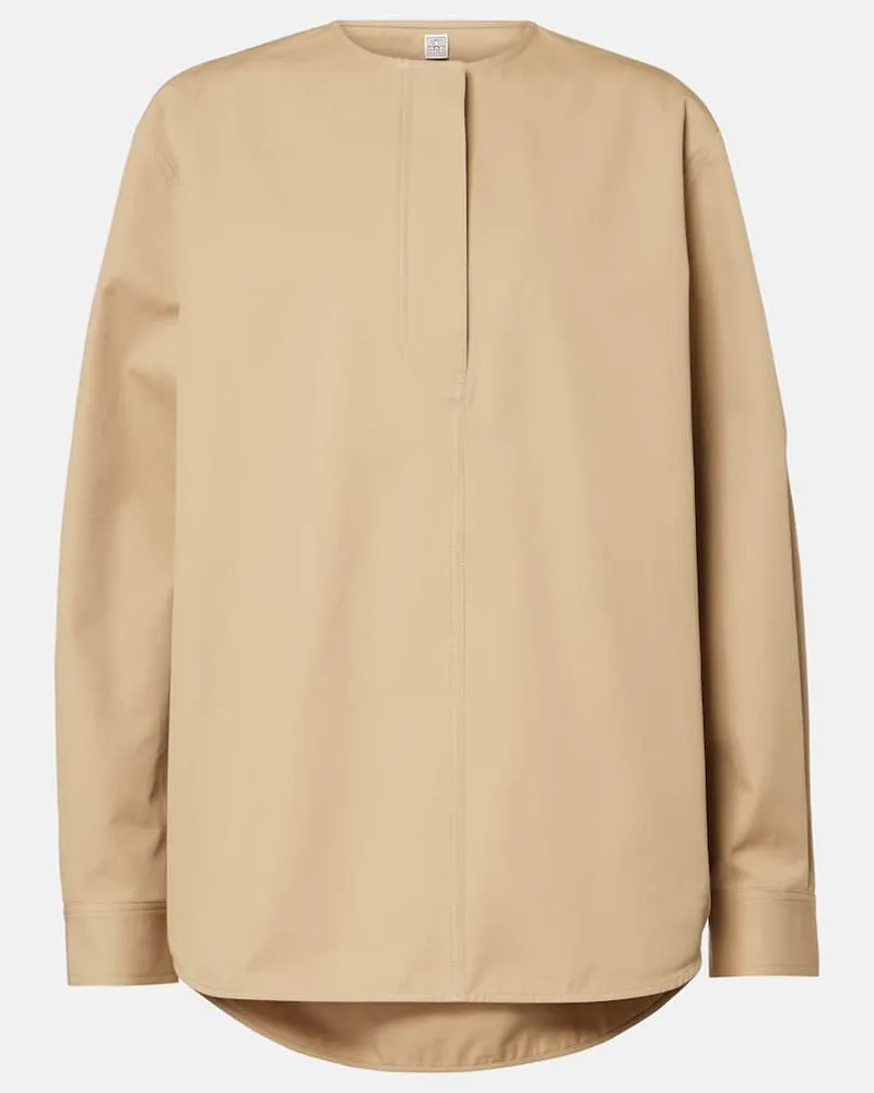 Totême Bluse aus Baumwoll-Twill Beige
